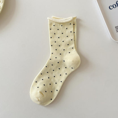 Rufia - Japanese Polka Dot Mid-Calf Socks