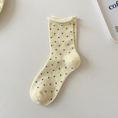 Rufia - Japanese Polka Dot Mid-Calf Socks