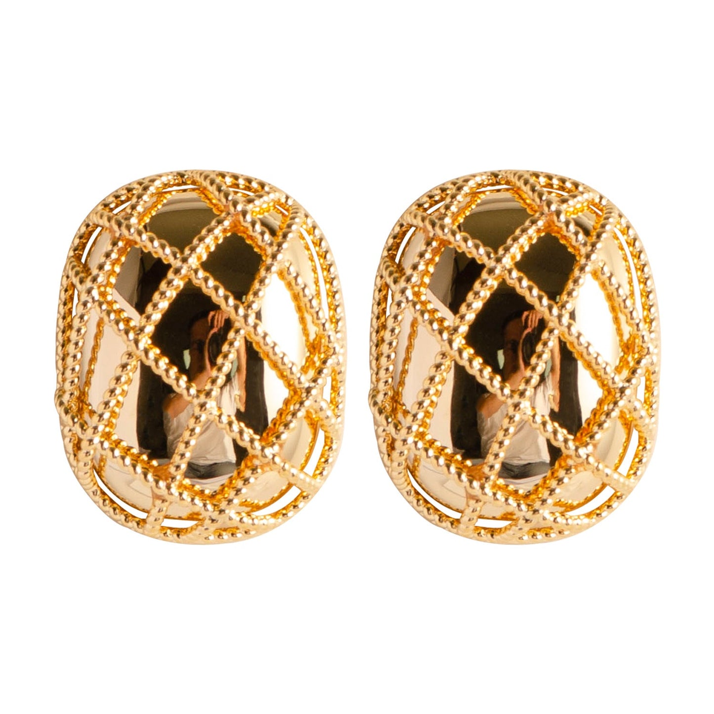 Geometric Hoop Earrings Stylish Copper Silver Plated