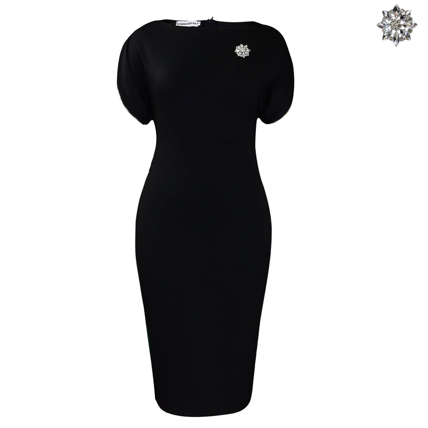 Elegant Ol Bodycon Dress With Short Sleeves