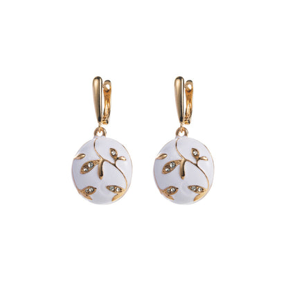 Geometric Alloy Drop Earrings Stylish Casual Vintage Jewelry