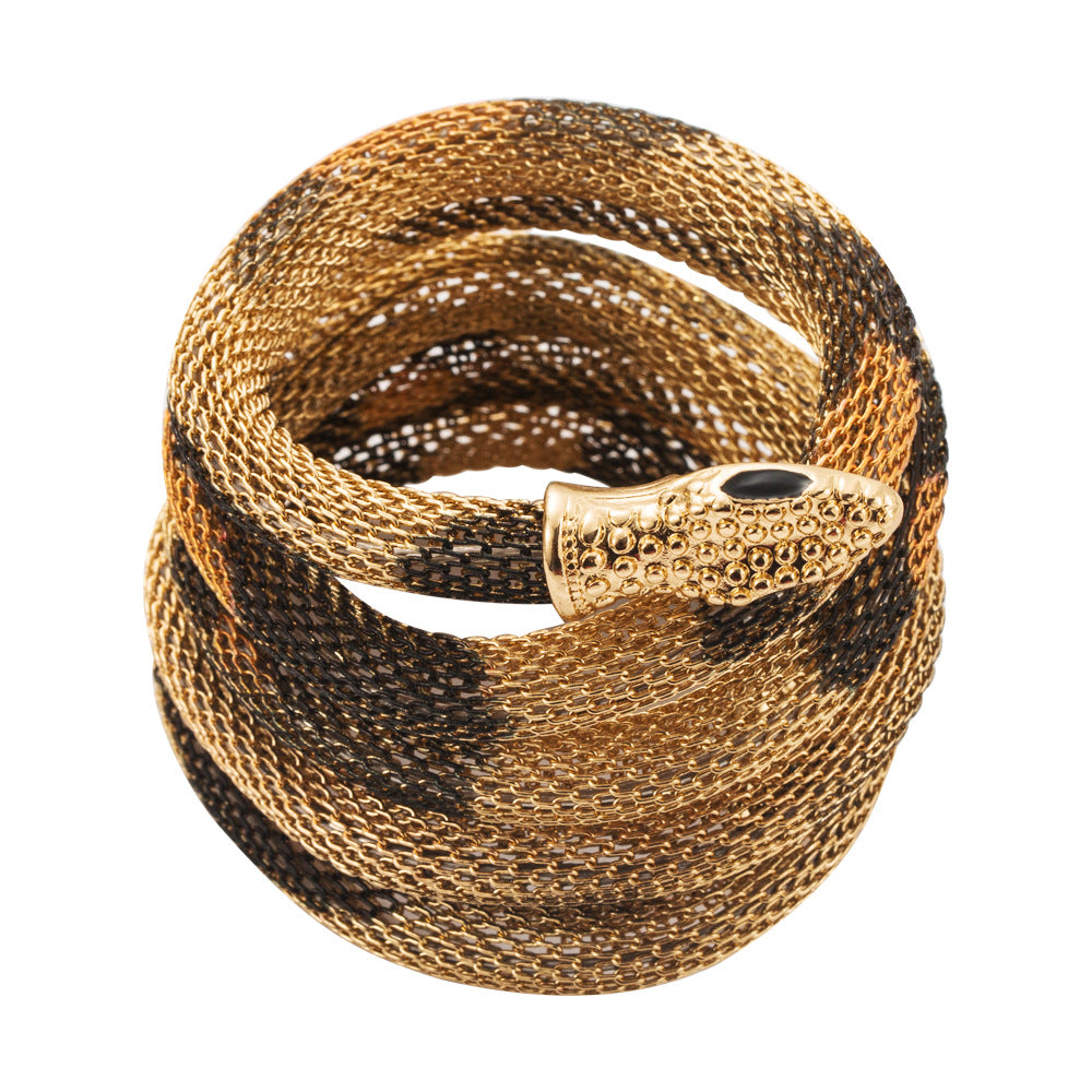 Unique Snake-Shape Punk Style Unisex Bracelet Necklace in Gold