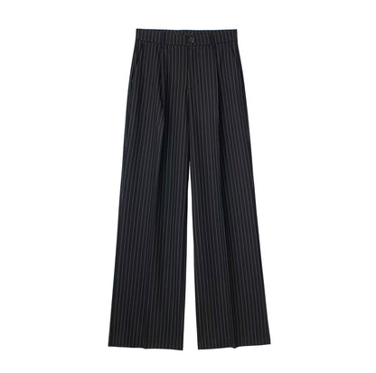 Casual High Waisted Pleated Loose Dress Pants