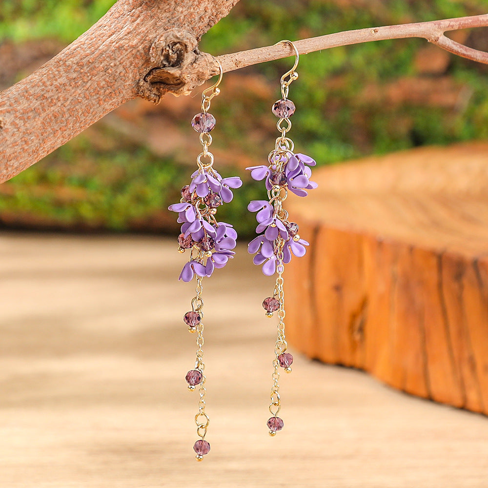 Fashion Tassel Bead Earrings for Women Stylish Vintage Jewelry