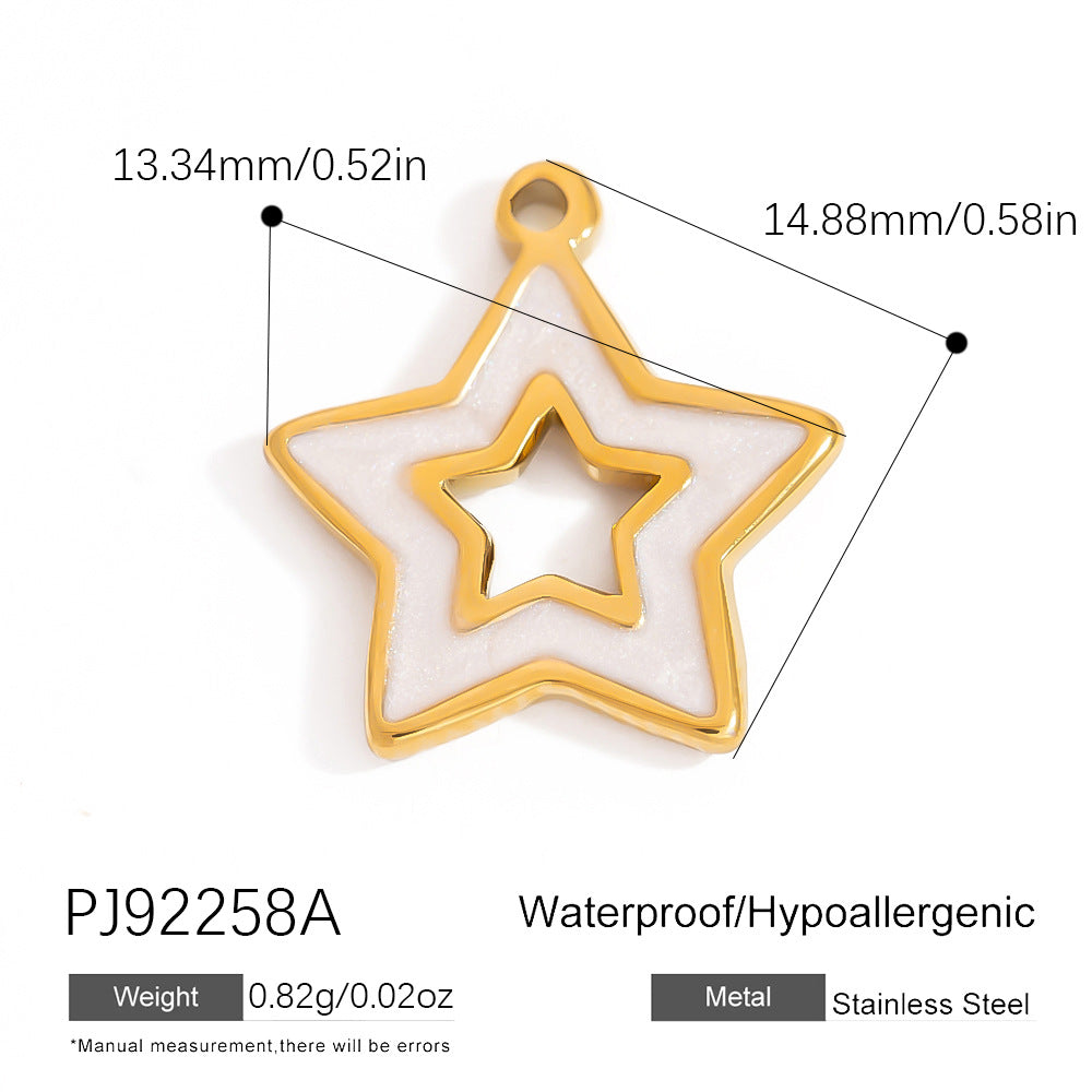 DIY Stainless Steel Shell Pendant Jewelry Trendy Fashion Necklace Bracelet Earrings