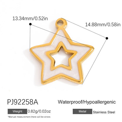 DIY Stainless Steel Shell Pendant Jewelry Trendy Fashion Necklace Bracelet Earrings