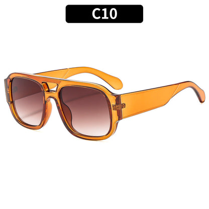 Trendy Wide-Brim Aviator Sunglasses