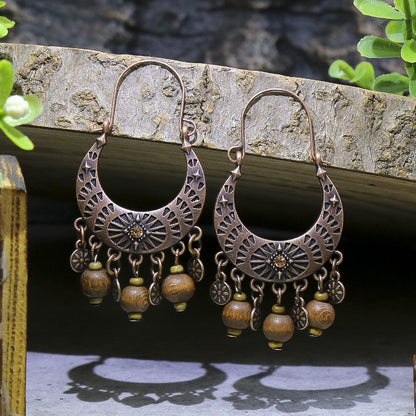 Ethnic Style Tassel Water Drop Alloy Earrings Set