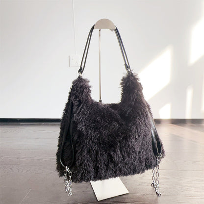 Fluffy Plush Large Capacity Backpack Shoulder Bag