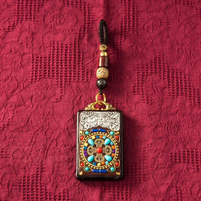 Nepal Exotic Keychain Pendant Creative Personality Men'S And Women'S Car Chain Red Hand Woven Rope Pendant