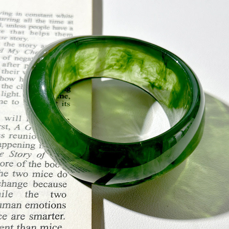 Irregular Wide Acrylic Simple Bracelets