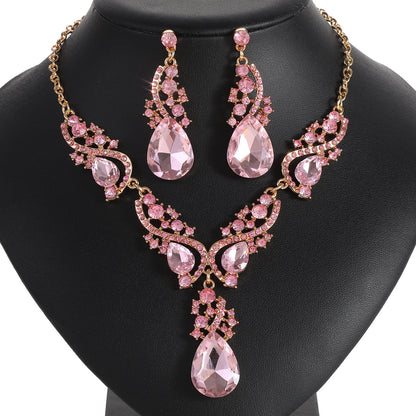 Exaggerated Vintage Necklace and Earring Set