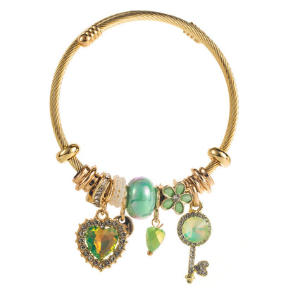 Fashionable Adjustable Heart Charm Bracelet for Couples