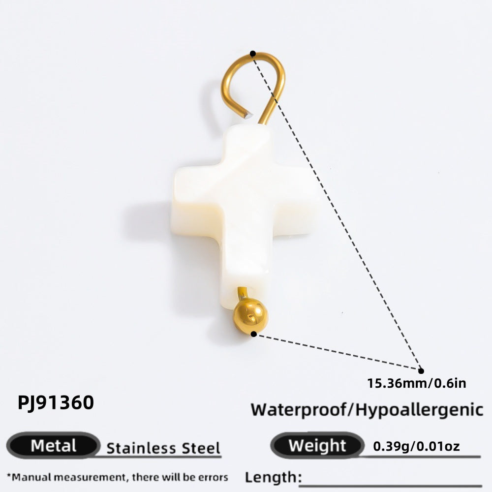 18k Gold Plated Stainless Steel DIY Jewelry Accessories Trendy Bracelet Necklace Charms
