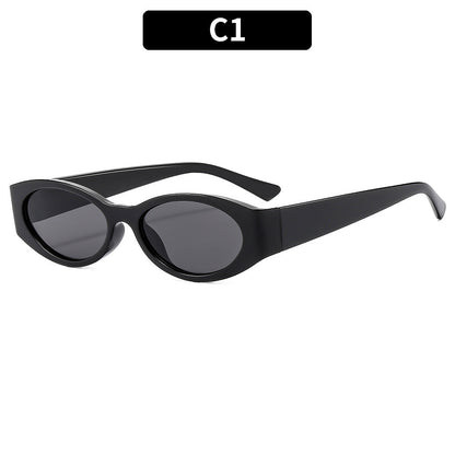 Trendy Oval Frame UV400 Sunglasses for Outdoor Activities