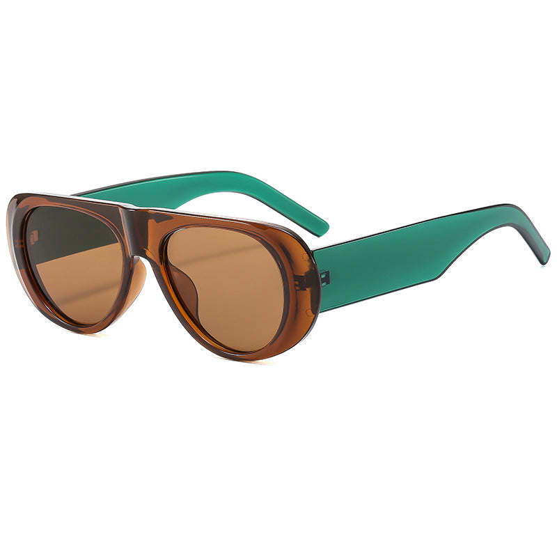Fashionable Oval High-End Casual UV400 Sunglasses