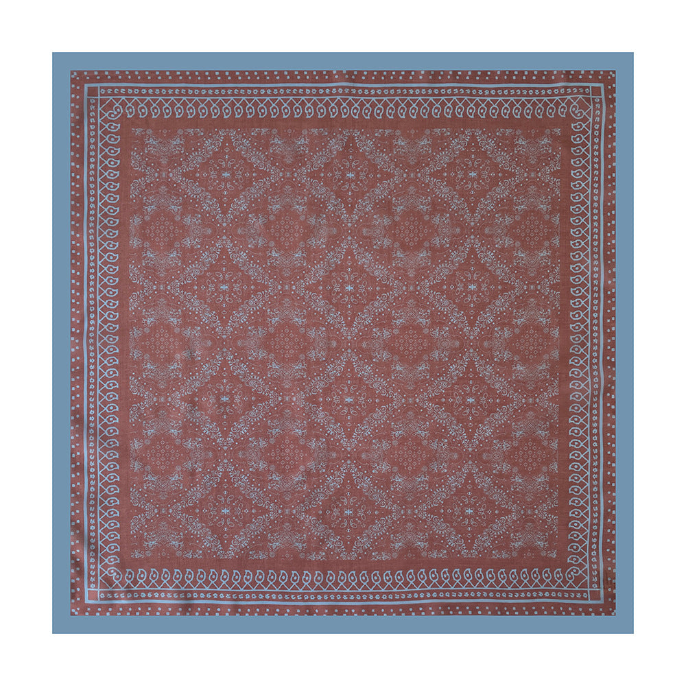 Scarvii - 27.5" Boho Paisley Print Scarf - Vintage &amp; Light