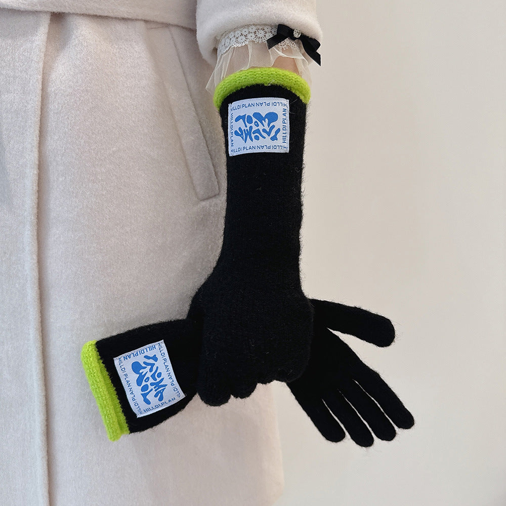 Winter Thermal Soft Touchscreen Wool Long Gloves