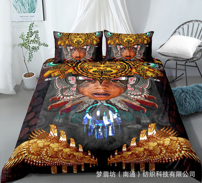 Selling 3D Printed Bohemian Bed Indian Pattern 2Pcs/3Pcs Set