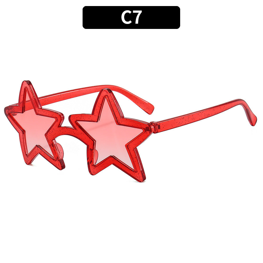 Colorful Star-Shaped Sunglasses for Parties and Festivals