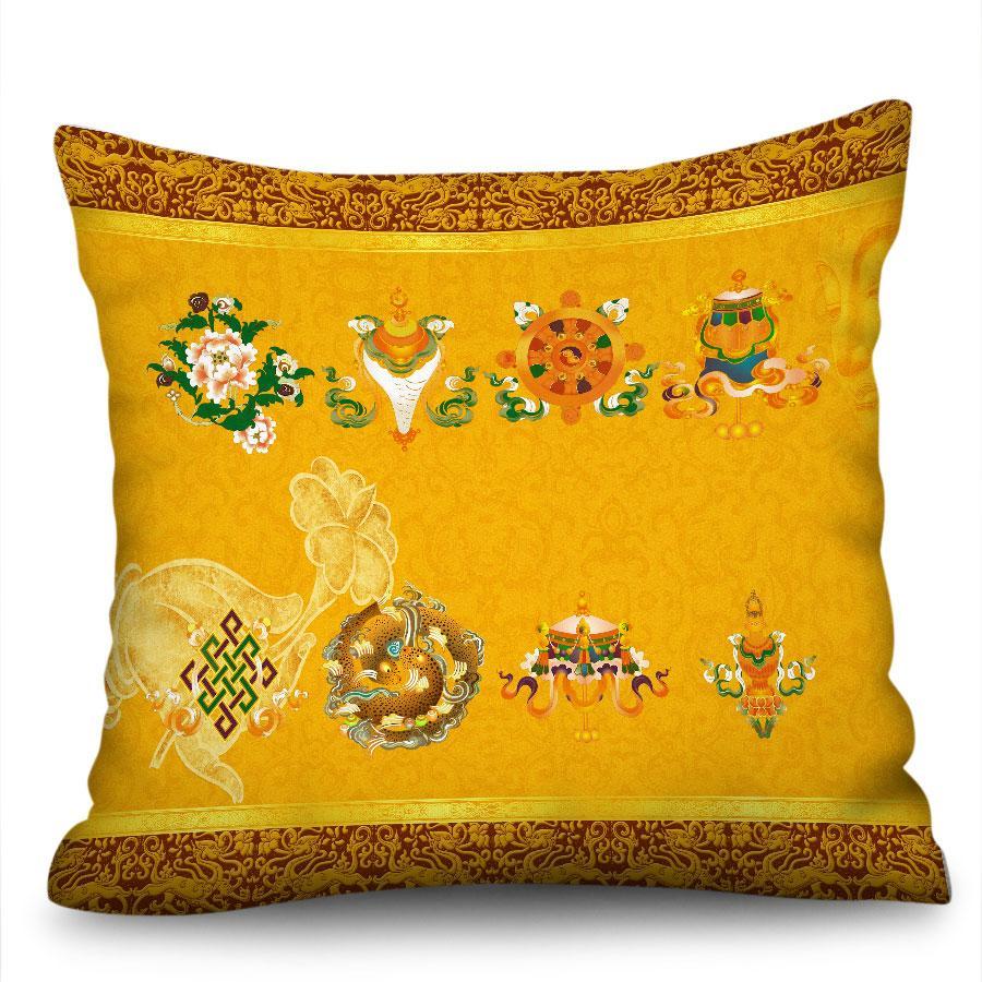 Tibetan Ethnic Style Thangka Cushion Pillow