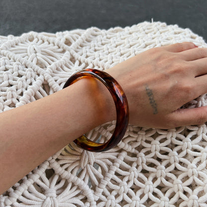 Retro Stackable Gradient Resin Bracelet for Women