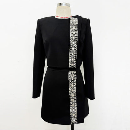 Sequin Embellished Top and Mini Skirt Set