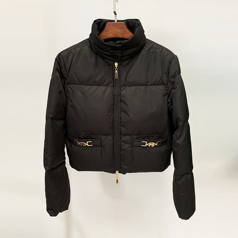 Short White Duck Down Jacket