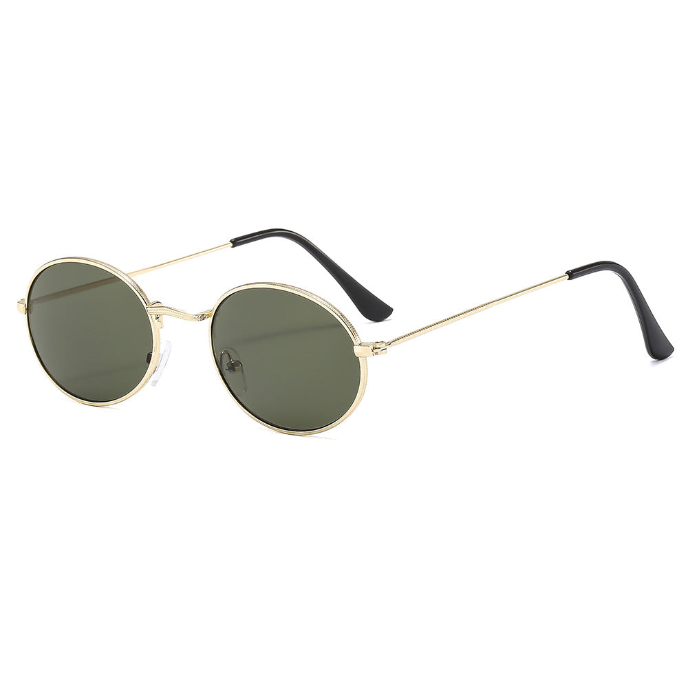 Classic Oval Metal Retro Sunglasses For Men And Women