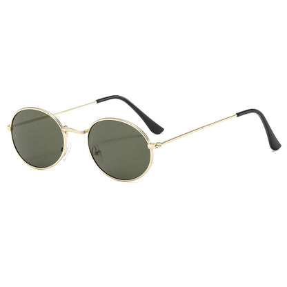 Classic Oval Metal Retro Sunglasses For Men And Women