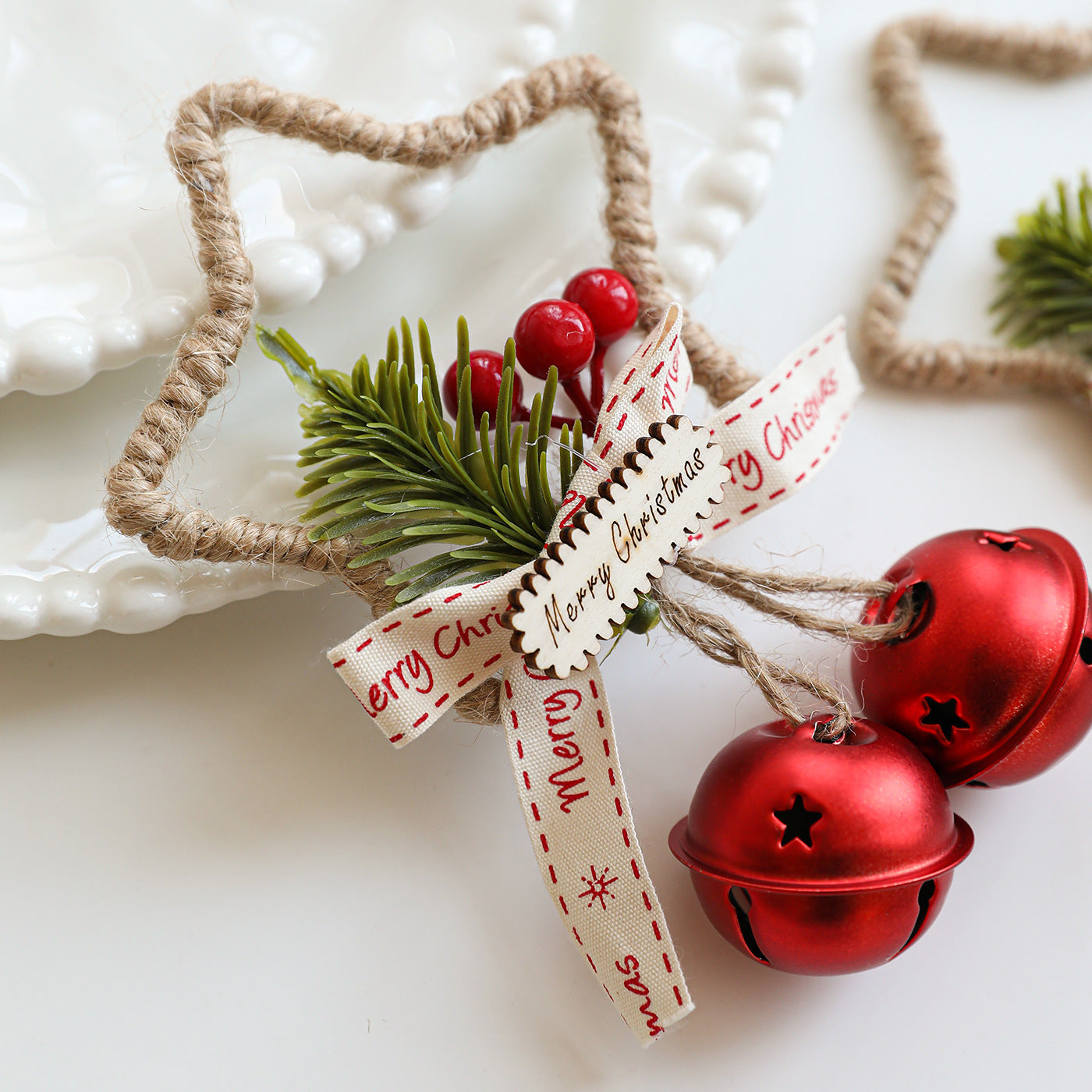 Star Jingle Bell Handmade Christmas Hanging