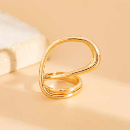 Asymmetrical Gold Spring Bracelet Set Trendy Ins Style