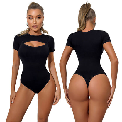 Sexy Slim-Fit Short Sleeve Bodysuit For Women