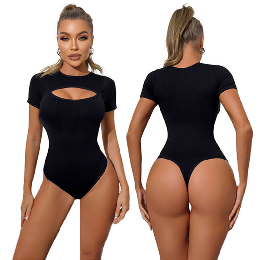 Sexy Slim-Fit Short Sleeve Bodysuit For Women