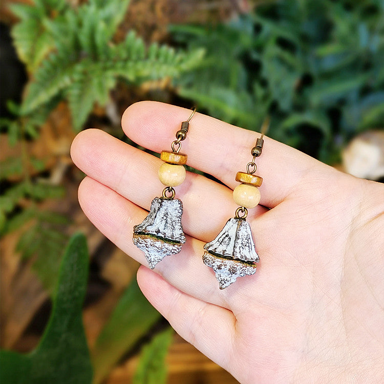 Creative Long Wooden Tassel Earrings Inspired by Nature