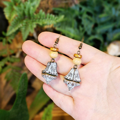 Creative Long Wooden Tassel Earrings Inspired by Nature