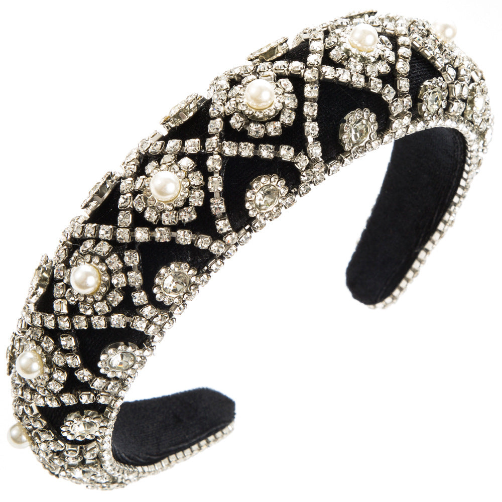 Baroque Rhinestone Headband Elegant Vintage Hair Accessory