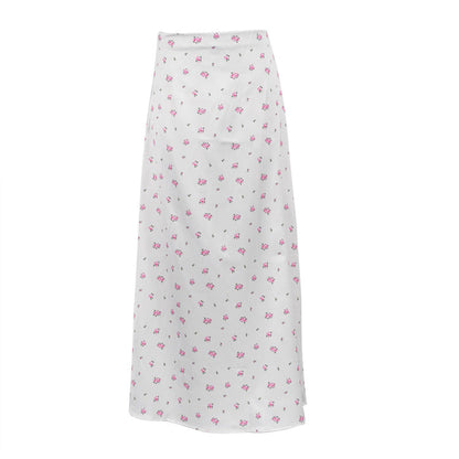 Elegant Floral Print Bodycon Midi Skirt