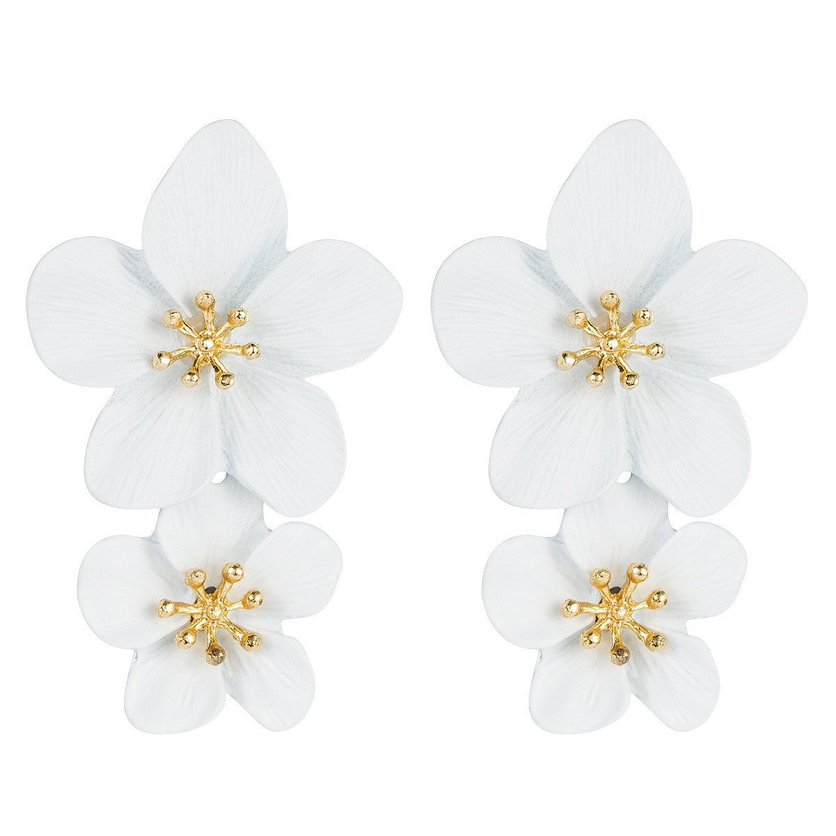 Trendy Floral Drop Earrings Alloy Geometric Jewelry