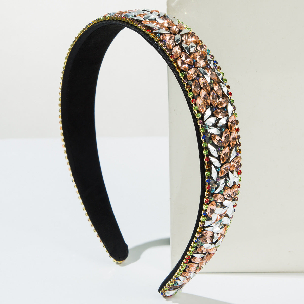 Trendy Baroque Colorful Rhinestone Headband for Women