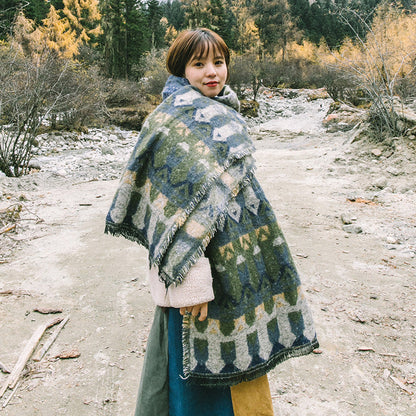 Ethnic Tibetan Style Versatile Shawls, Cloaks And Blankets Scarf