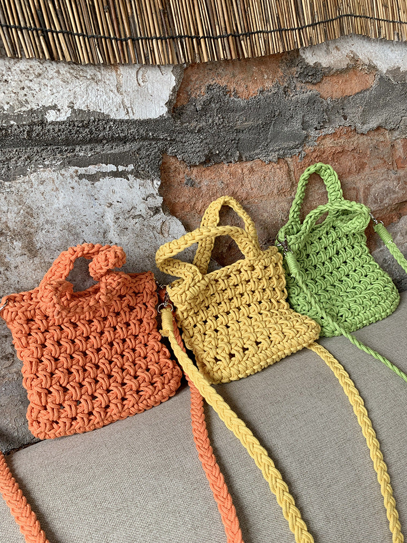Woven Crossbody Bag for Women Stylish Cotton Blend Daily Use