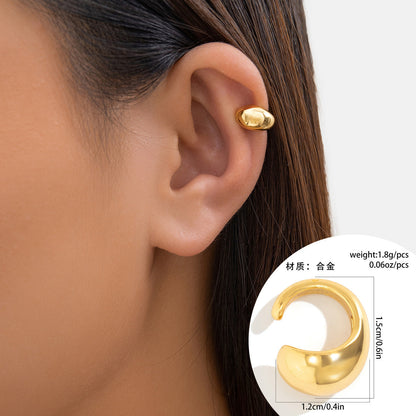 Geometric Metal Teardrop Earrings Fashion Statement Hoops