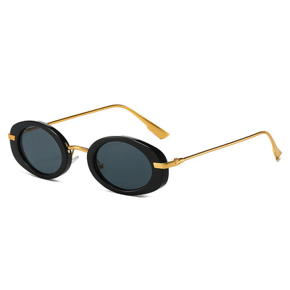 Oval Retro Sunglasses Stylish UV400 Protection Eyewear
