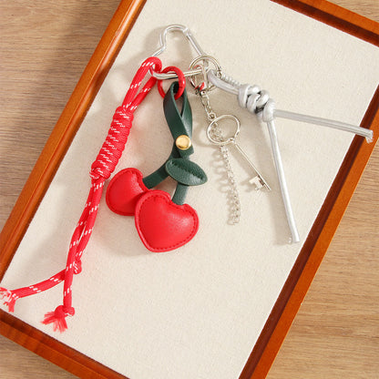 Cute Cherry Rope Keychain Bag Charms