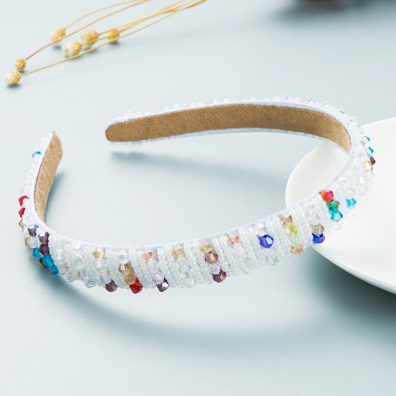 Handmade Woven Beaded Headband Stylish Casual Hair Accessory