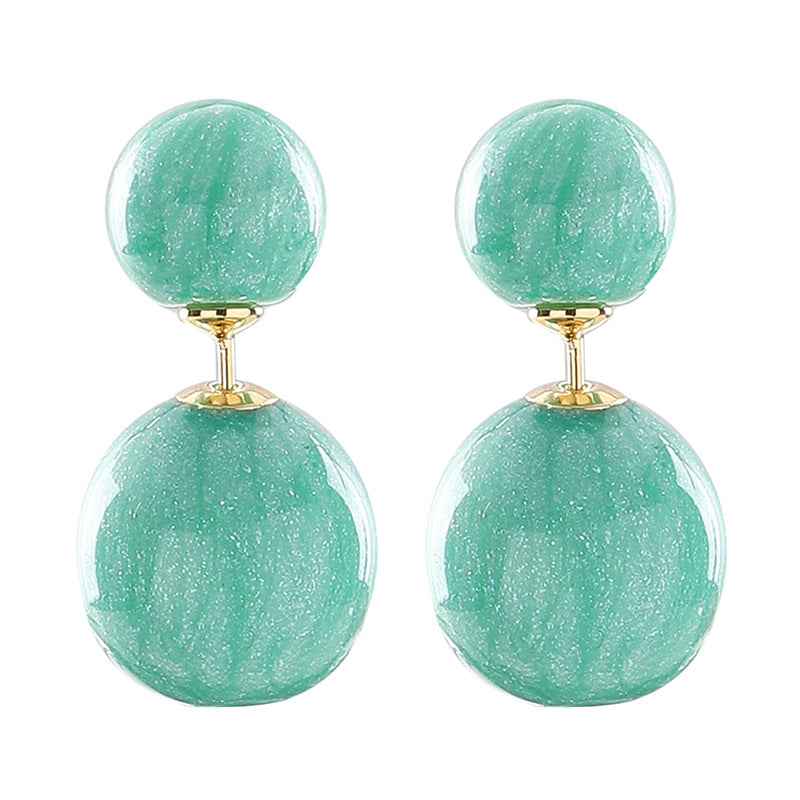 Chic Sweet Geometric Jelly Color Resin Stud Earrings