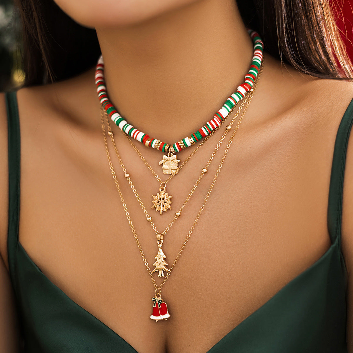 Christmas Snowman Choker Necklace for Women