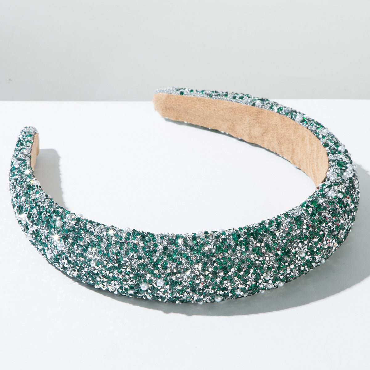 Trendy Pearl Hairband With Rhinestones for Women