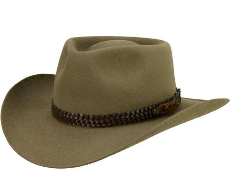 Men's Stylish Wool Fedora Hat with Bow